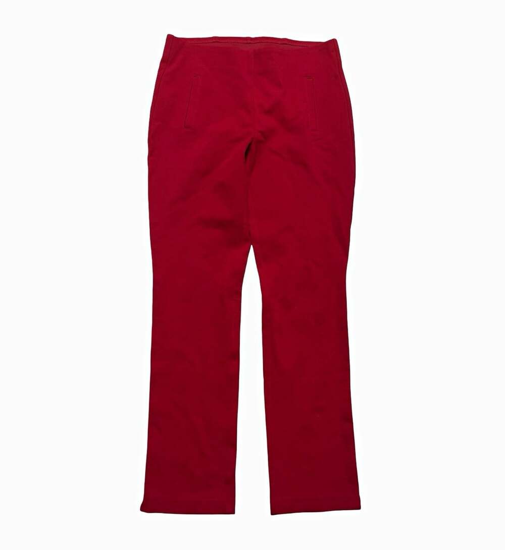 Chico's Red Knit Stretch Dress Pants Size 00 Slim Fit Straight Leg Inseam 29"